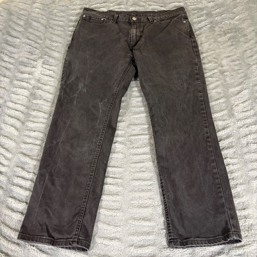 Levis 541 Athletic Taper Jeans Mens 36x30 Faded Black Stretch Denim AT024